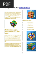 Rumus Lengkap Menyelesaikan Rubik 3x3 | PDF