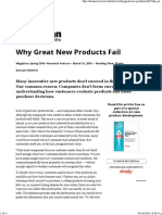 Why Great New Products Fail