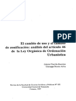 Cambios de Uso y Cambios de Zonificación. Gabriel Trujillo Ramírez y Giusepe Rosito Arbia