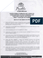 ORDEN DEL DÍA, Segundo Periodo Ordinario, Junio 01 de 2017.