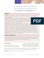 Preferences of Dental Professionals and Lay Persons Regarding Esthetic Dental Proportions