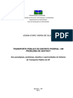 Transporte Público Do Distrito Federal: Um Problema de Gestão?