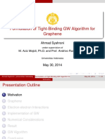 Formulation of Tight-Binding GW Algorithm For Graphene