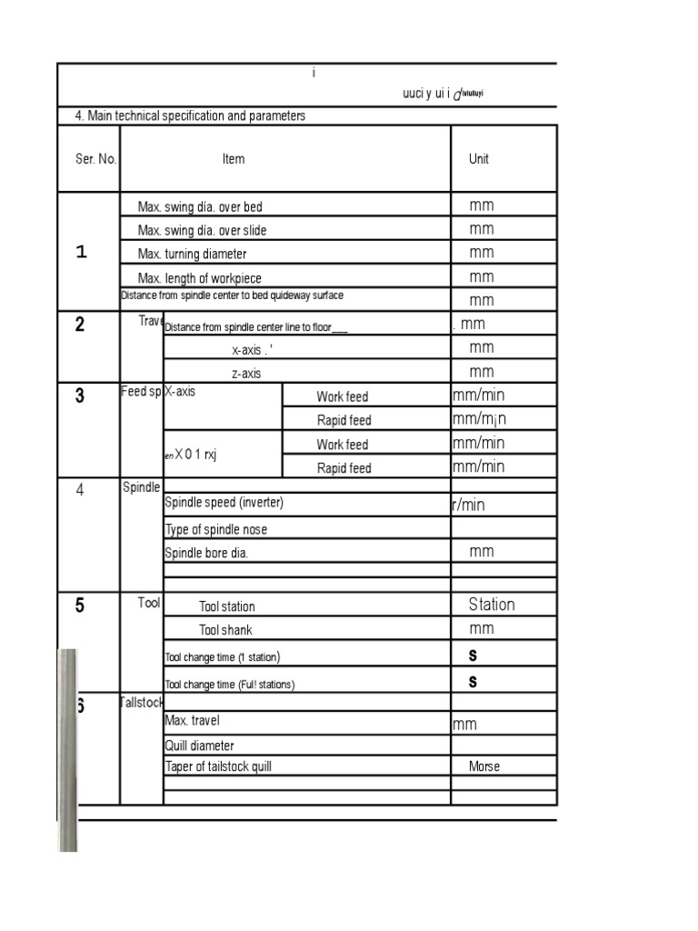 MM MM MM MM MM MM MM MM Mm/min MM/M¡N Mm/min Mm/min 4 R/min MM Station MM PDF Manufactured