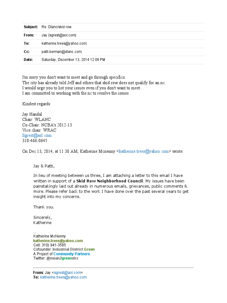 Skid Row Neighborhood Council Discussion | PDF