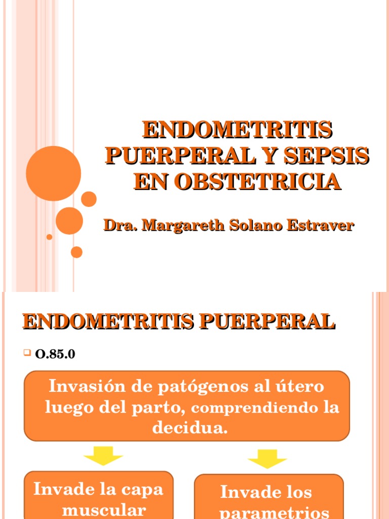 Endometritis Puerperal y Sepsis en Obstetricia Sepsis Childbirth