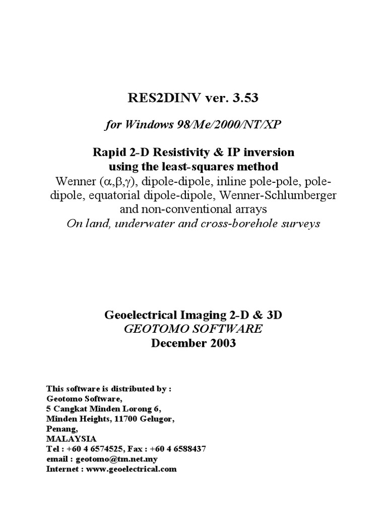 Modul Res2dinv | PDF | Topography | Microsoft Windows
