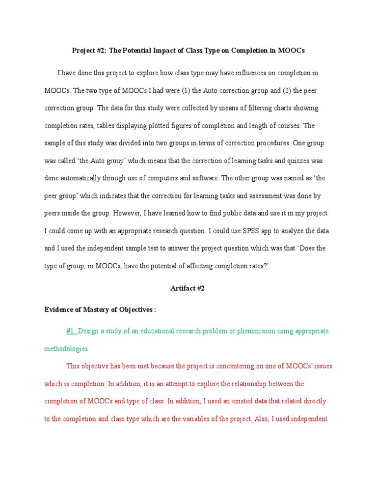 Artifact 2 Pdf Massive Open Online Course Science