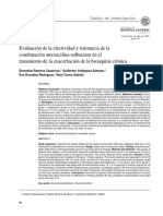 Evaluación de La Efectividad y Tolerancia de La Amoxicilina en el tratamiento de problemas pulmunares