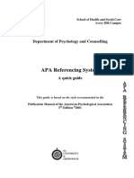 APA Referrencing Guide