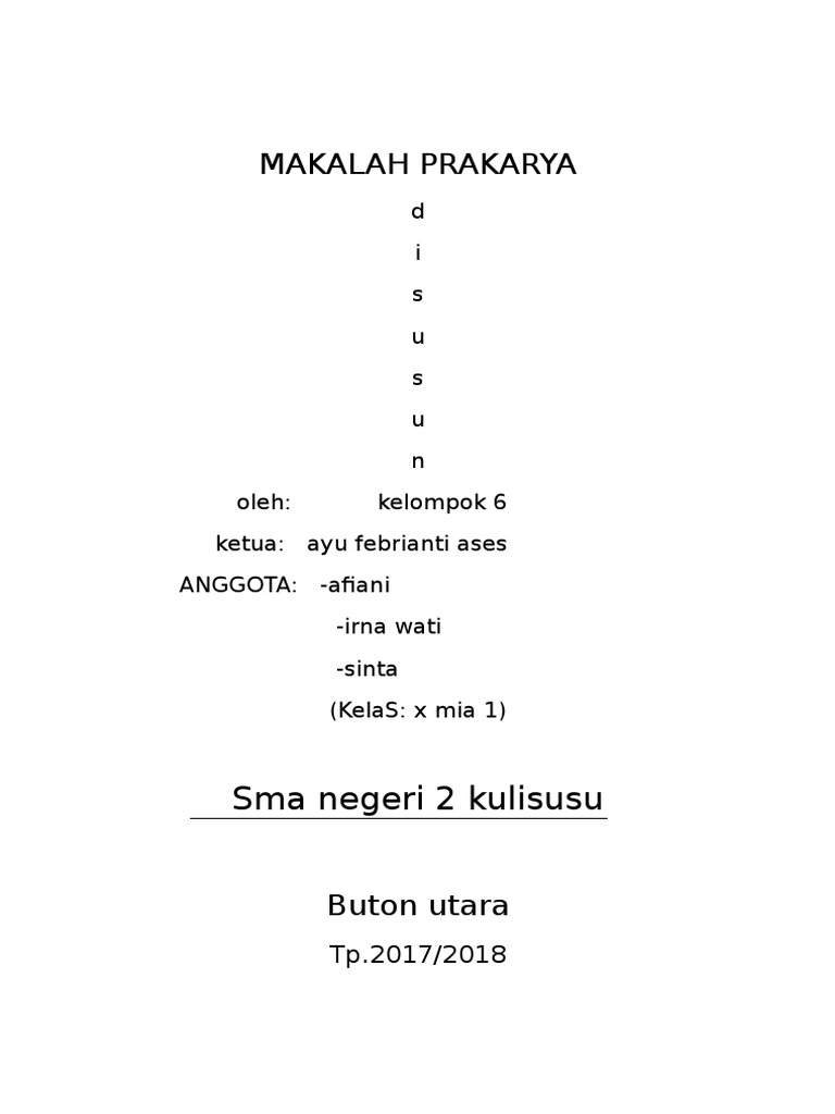 Makalah Prakarya Tanaman Pangan