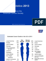 Cancer Statistics 2013: A Presentation From The American Cancer Society