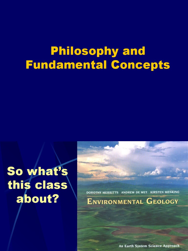 Philosophy and Fundamental Concepts PDF Sustainability Geology
