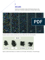 Seed Bead Sizing Guide