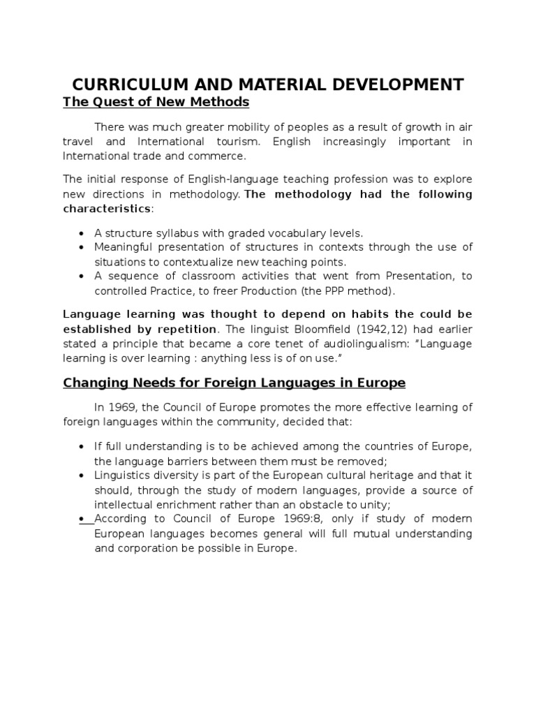 Elements of Curriculum Development | PDF | Language Education | Curriculum