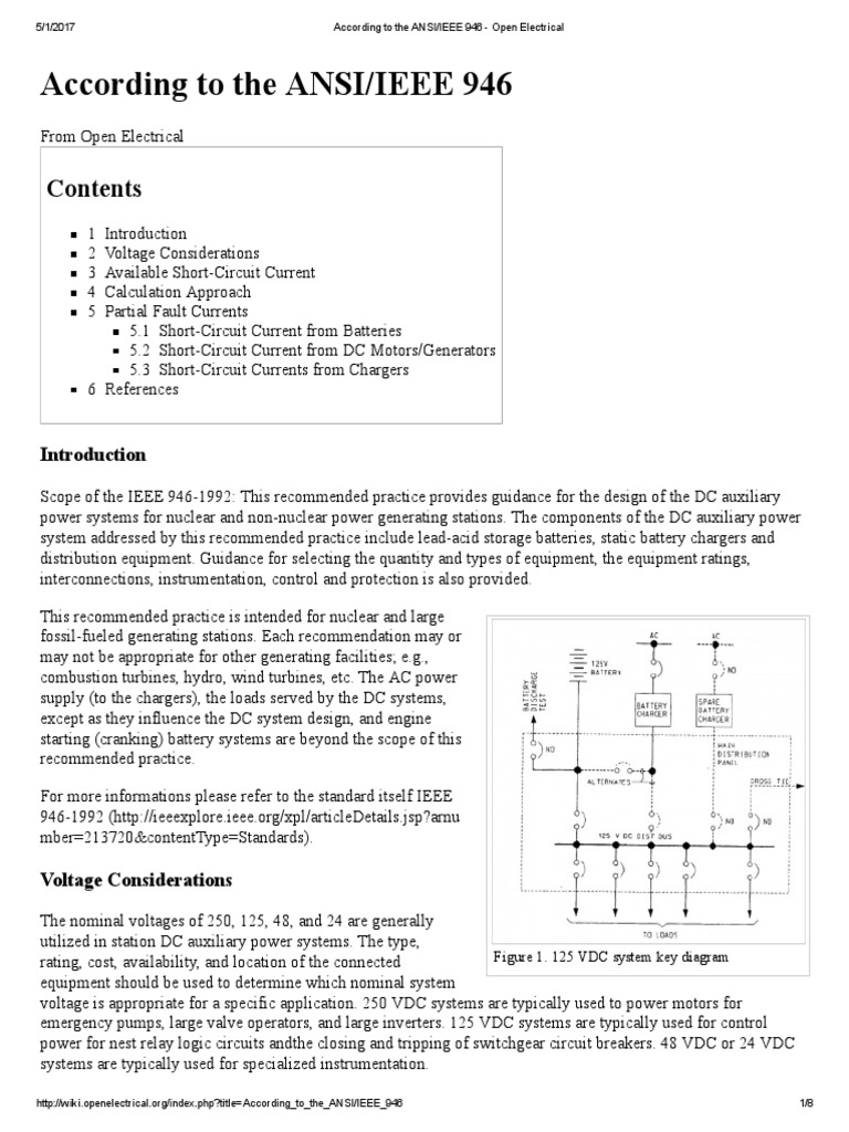 According to the ansi ieee 946 open electrical pdf pdf battery