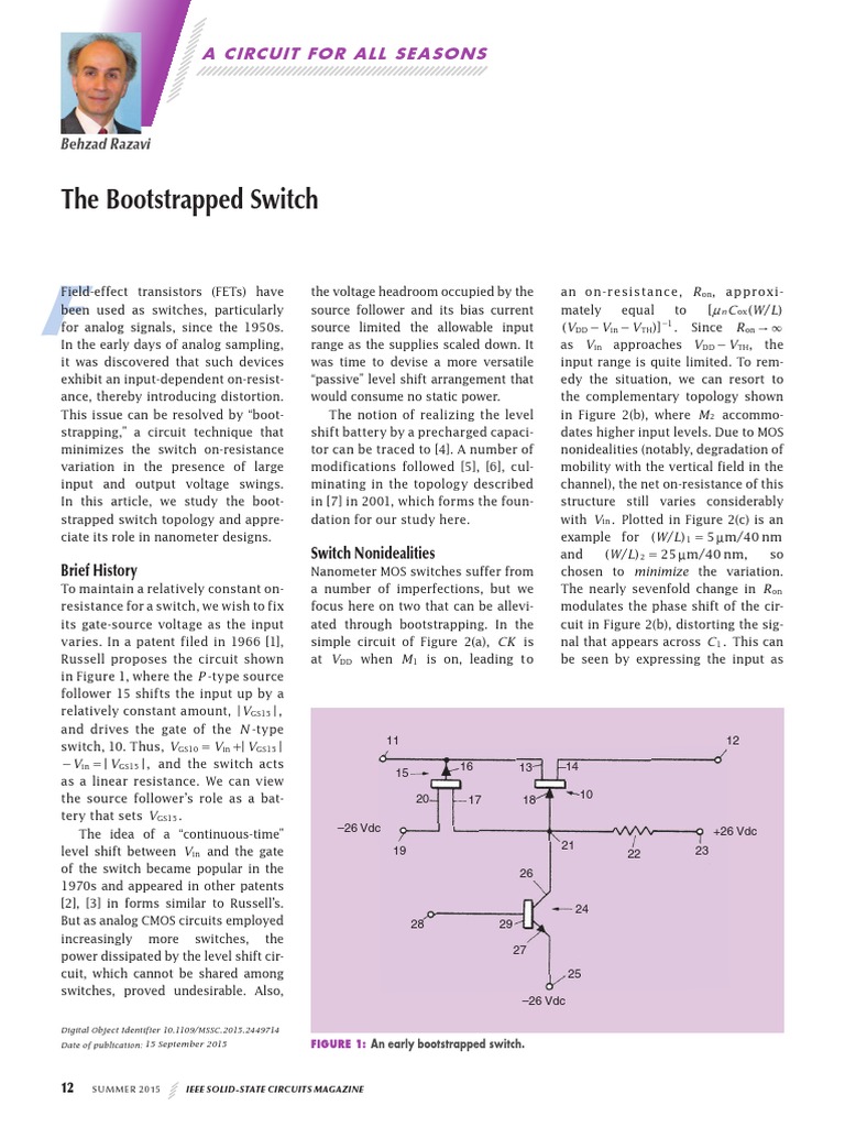 Bootstrapped Switches in FET Circuits | PDF | Field Effect Transistor ...
