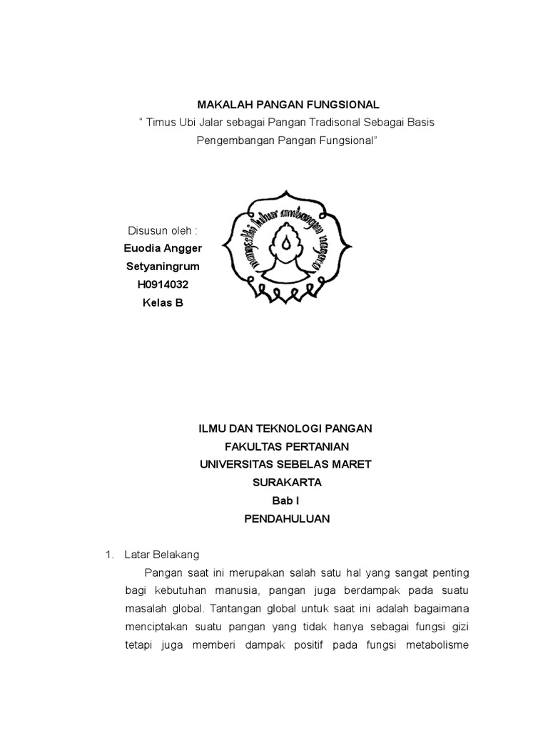 Makalah Pangan Fungsional