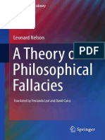 (Argumentation Library 26) Leonard Nelson (Auth.) - A Theory of Philosophical Fallacies-Springer International Publishing (2016) PDF