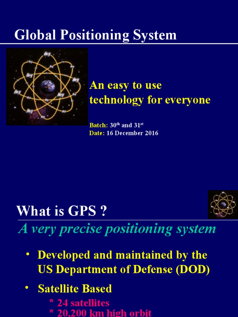 Global Positioning System An Easy To Use Technology For Everyone PDF