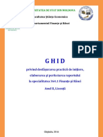 Ghid Privind Desfasurarea Stagiului de Initiere I Redactarea Raportului. 364.1 Finante Si Banci