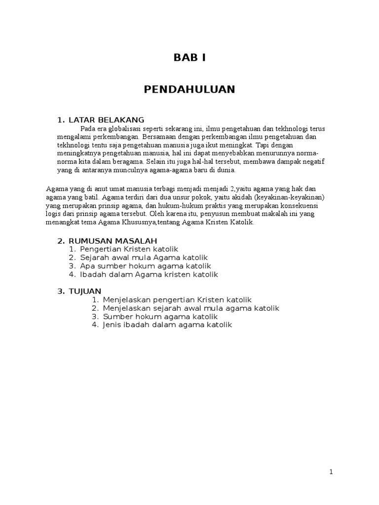Bab I Pendahuluan 1 Latar Belakang
