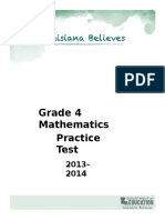 Practice Test Math Grade 4