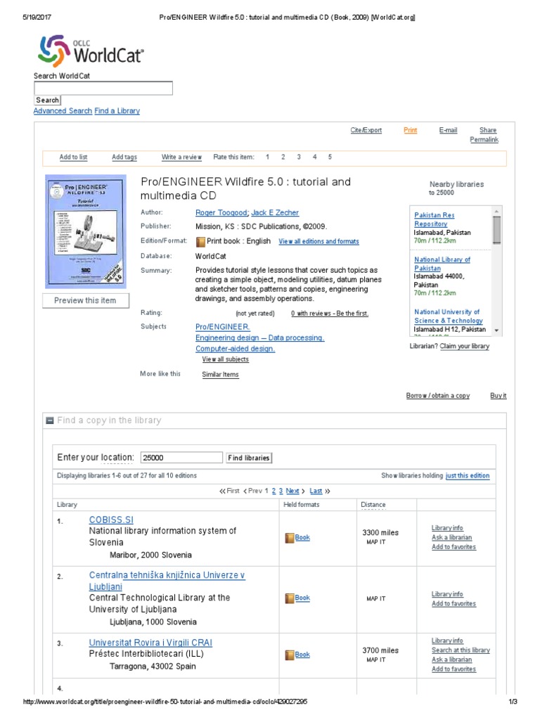 Pro - ENGINEER Wildfire 5.0 - Tutorial and Multimedia CD (Book, 2009 ...