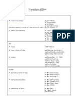 Prepositions of Time 1