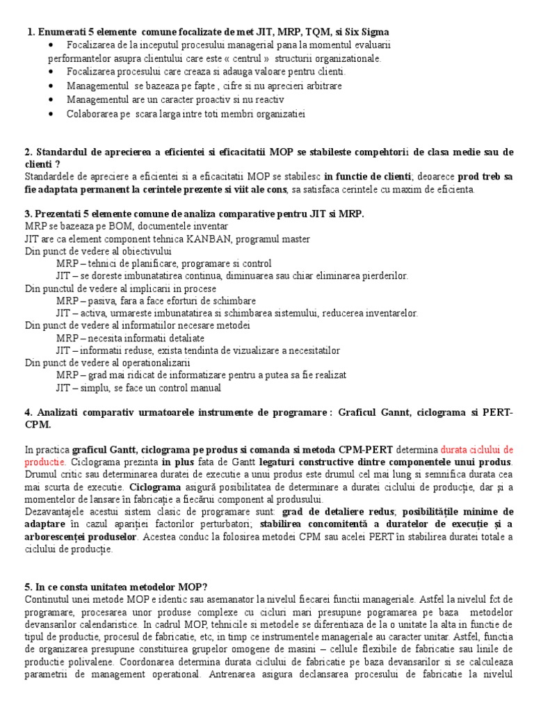 Subiecte Rez Man Oper | PDF