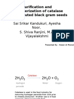 Purification and Characterization of Catalase From Sprouted Black Gram Seeds