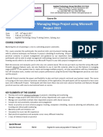 Advance Course - Managing Mega Project Using Microsoft Project 2013