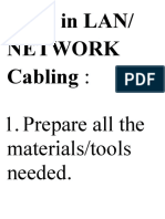 Steps in LAN/ Network Cabling
