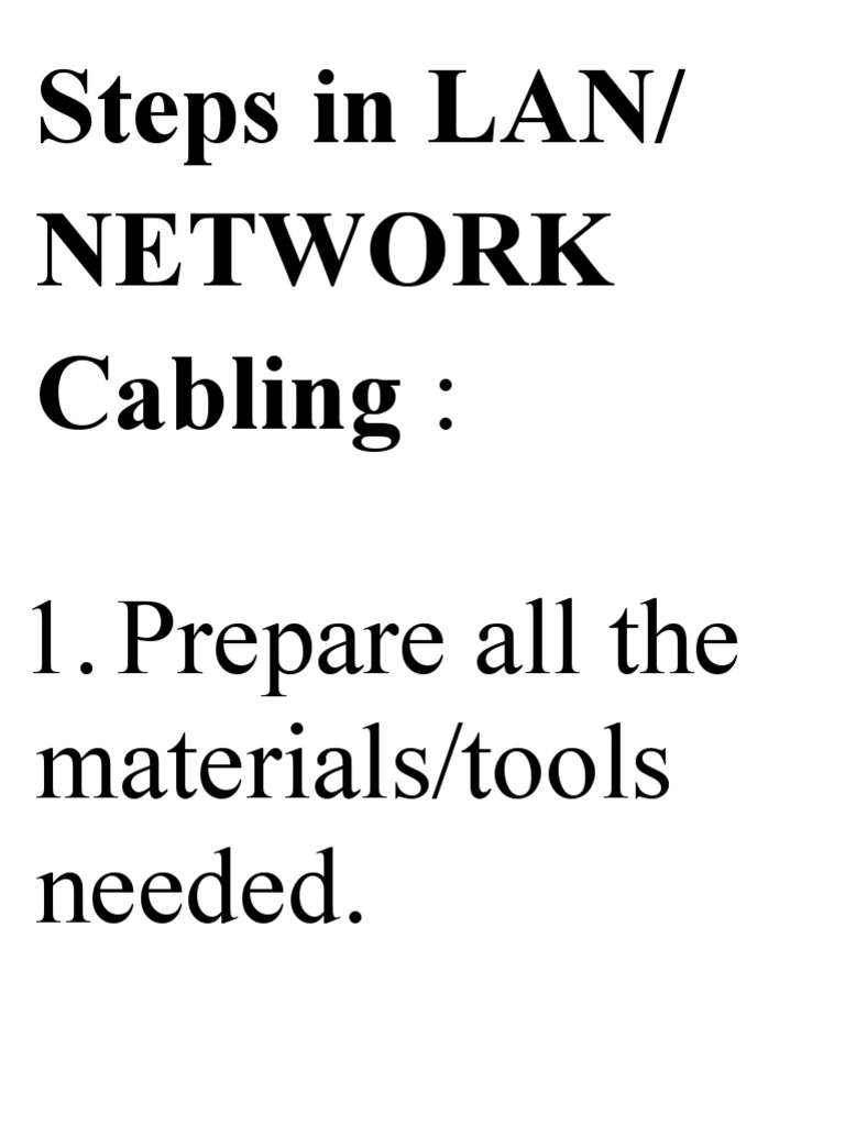 Step-by-Step LAN Cable Installation Guide | PDF