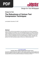 The Robustness of Various Test Compression Techniques