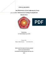 Jurnal Reading To Compare The Effectiveness of Oral Azithromycin Versus Intravenous Ceftriaxone For Treating Uncomplicated Enteric Fever