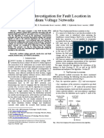 ATP-EMTP Investigation For Fault Location in Medium Voltage Networks