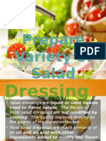 Prepare Variety of Salad Dressing