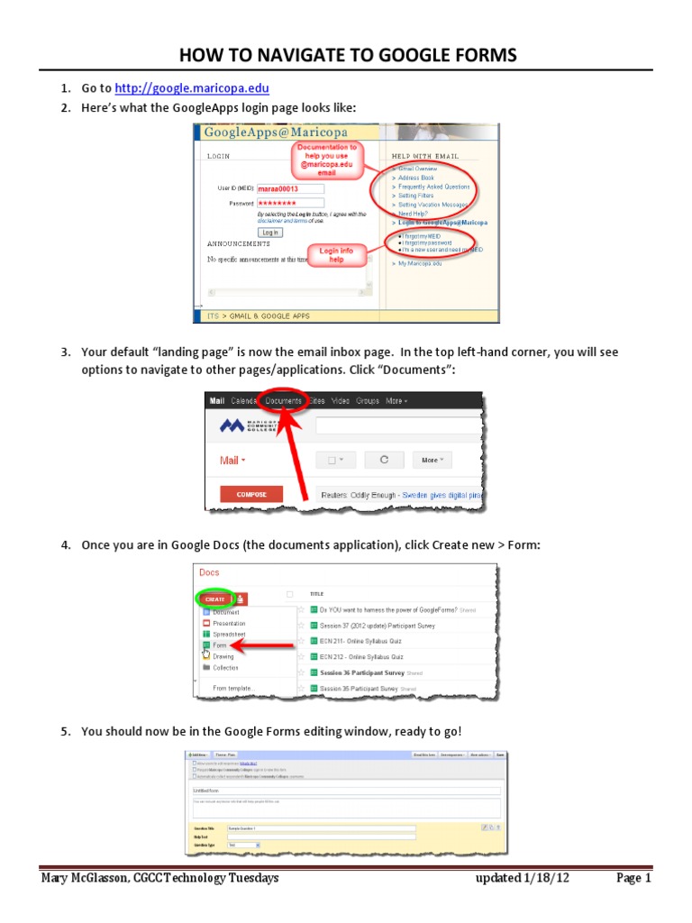 Accessing Google Forms Guide | PDF | Computing Platforms | World Wide Web
