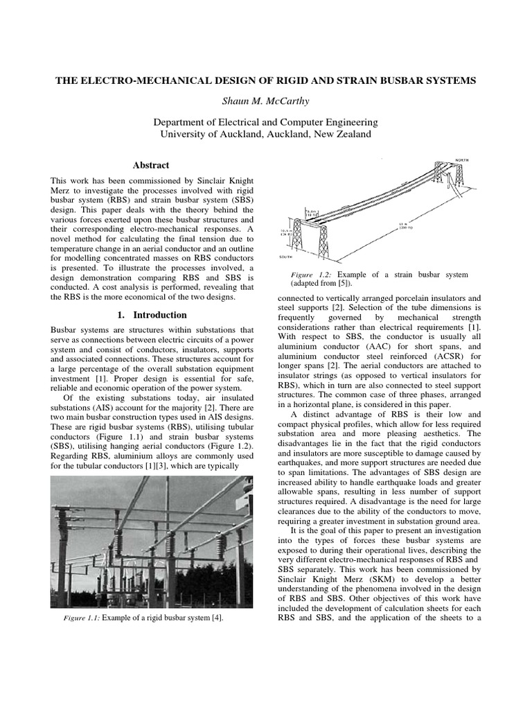 Busbar System Design: RBS vs SBS | PDF | Bending | Beam (Structure)
