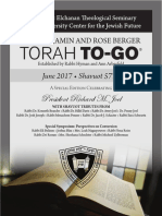 Torah To-Go: President Richard M. Joel