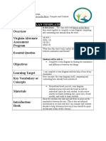 Lesson Plan Template: Virginia Alternate Assessment Program