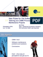 New Rules For Old Software:: Tailoring Your CMMI Process For Maintenance Projects