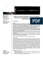 A Study To Assess The Knowledge On Self Care During Post Natal Period Among Primipara Mothers in A Selected Maternity Hospital