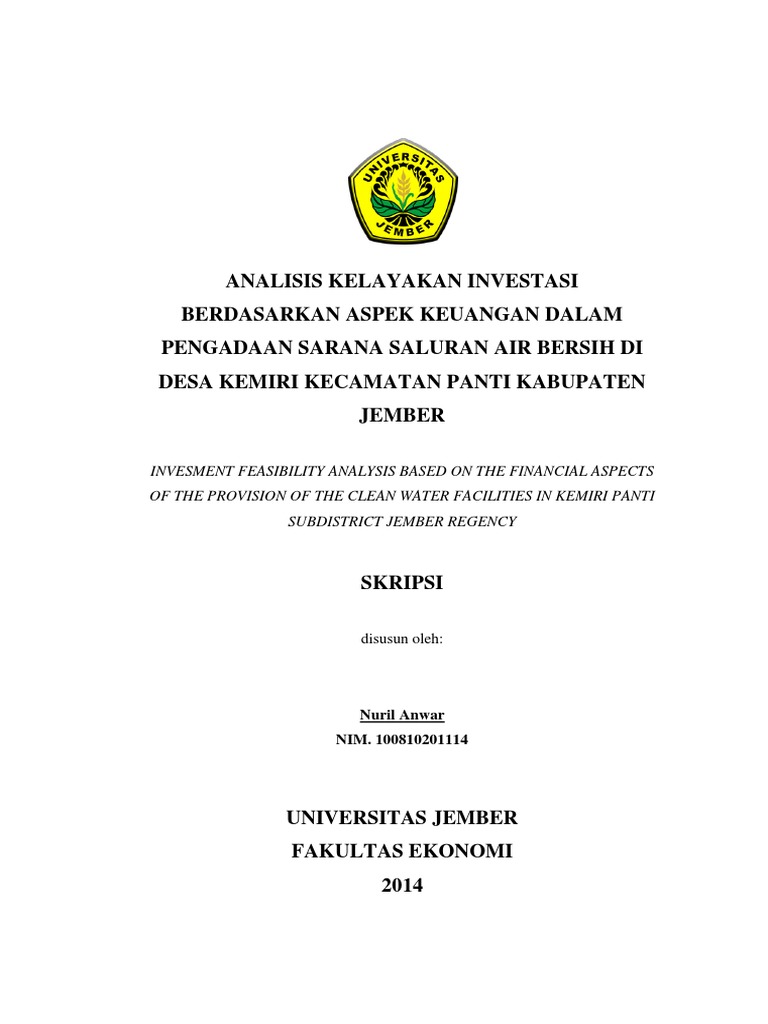 Kelayakan Investasi Bumdes 1