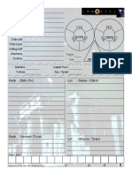 Immortal Character Sheet