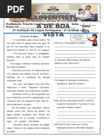 avaliação PORTUGUÊS revisar