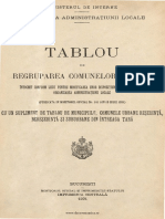 1931 - Tablou de Regruparea Comunelor Rurale