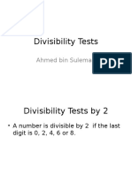Divisibility Tests 