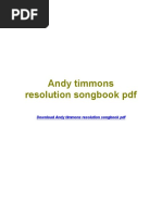 Andy Timmons Resolution Songbook PDF